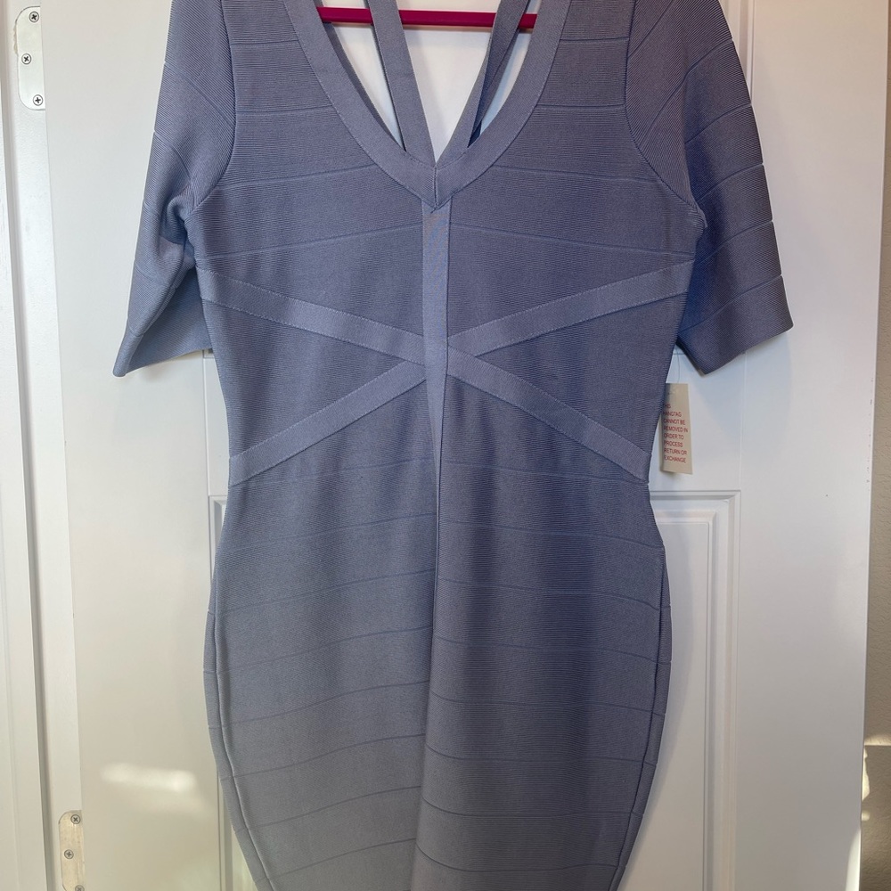 Blue bodycon dress